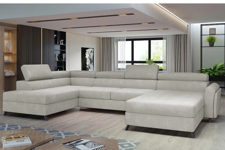 ERIK rozkládací sedací souprava ve tvaru U s úložným prostorem