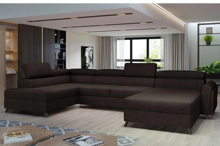 ERIK rozkládací sedací souprava ve tvaru U s úložným prostorem