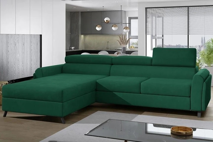 MARU moderní rozkládací rohová sedačka s úložným prostorem