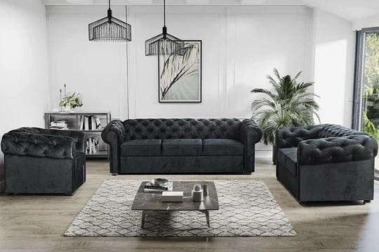 VIKTORIE sedací souprava 3+2+1 v chesterfield stylu