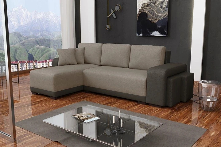 FALCONE rozkládací rohová sedačka s úložným prostorem