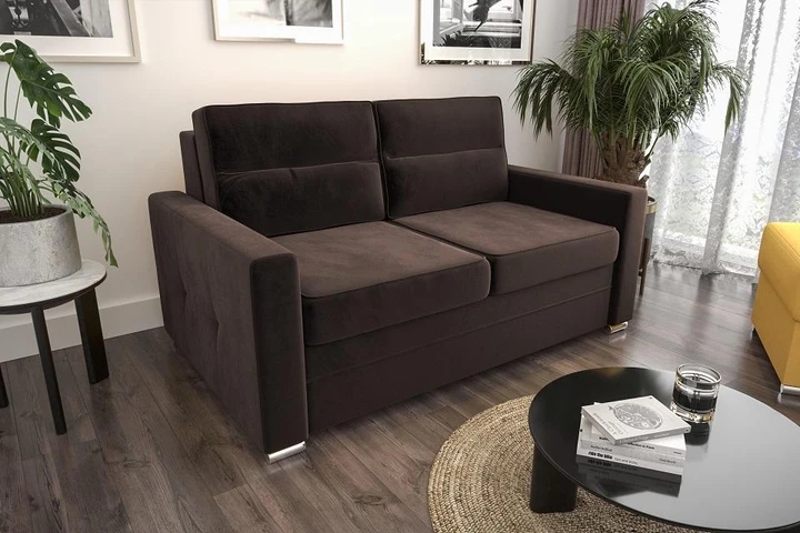 TERA IV rozkládací pohovka s úložným prostorem, pravá kůže