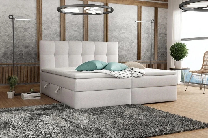 TERMI kontinentální postel boxspring 200x200 s úložným prostorem