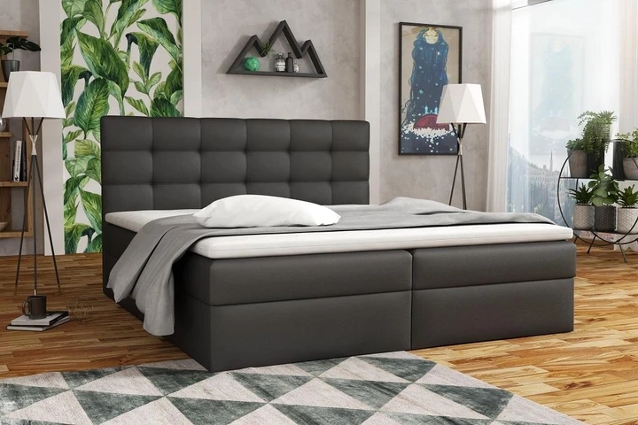 APIRO kontinentální postel boxspring 160x200 s úložným prostorem