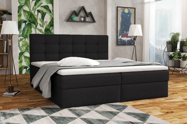 APIRO kontinentální postel boxspring 180x200 s úložným prostorem