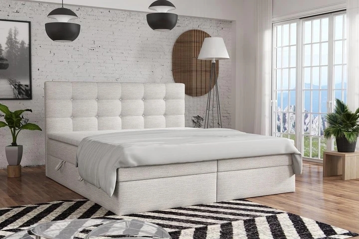 FERNO kontinentální postel boxspring 180x200 s úložným prostorem