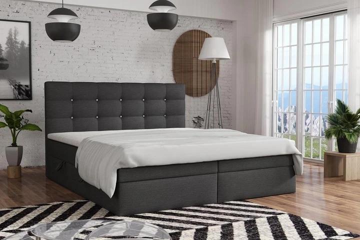 FERNO kontinentální postel boxspring 200x200 s úložným prostorem