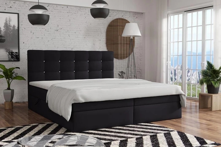 FERNO kontinentální postel boxspring 200x200 s úložným prostorem