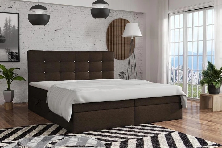 FERNO kontinentální postel boxspring 200x200 s úložným prostorem
