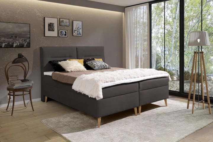 LUIS kontinentální postel boxspring 180x200 s úložným prostorem