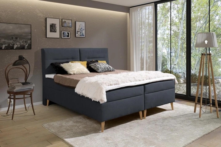 LUIS kontinentální postel boxspring 180x200 s úložným prostorem