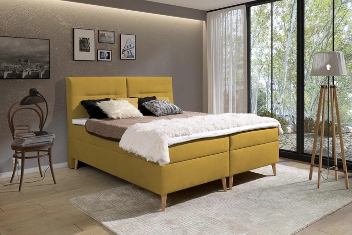LUIS kontinentální postel boxspring 180x200 s úložným prostorem