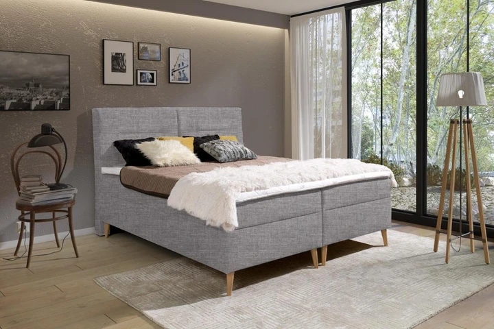 LUIS kontinentální postel boxspring 180x200 s úložným prostorem