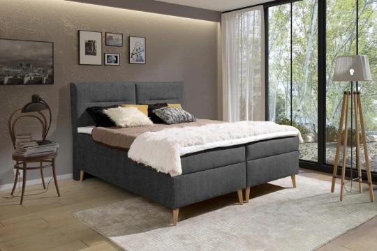 LUIS kontinentální postel boxspring 200x200 s úložným prostorem