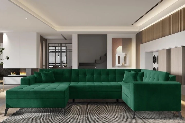 TENZO rozkládací sedací souprava ve tvaru U