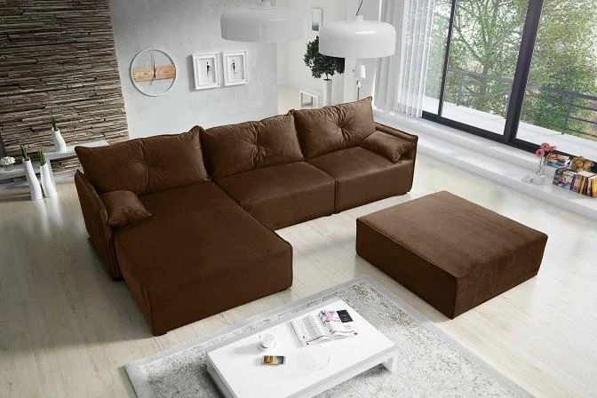 NOEL II designová rozkládací rohová sedačka s úložným prostorem