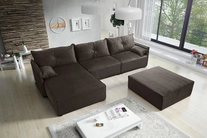 NOEL II designová rozkládací rohová sedačka s úložným prostorem