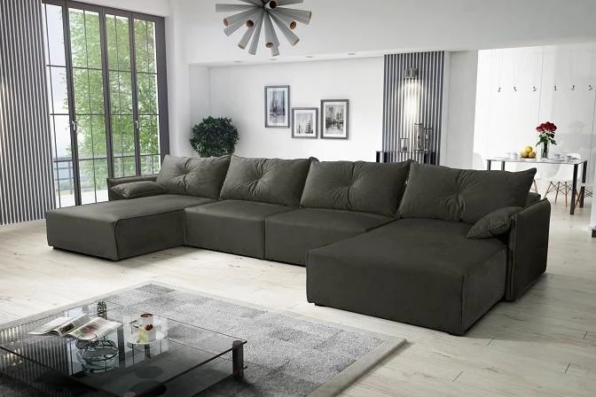 NOEL U designová rozkládací sedačka do U s úložným prostorem