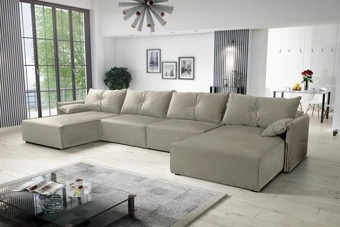 NOEL U designová rozkládací sedačka do U s úložným prostorem