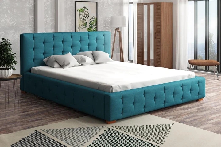 MONTORIO 200x200 elegantní čalouněná postel s prošitím