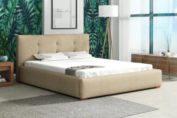 NOCETO 200x200 elegantní čalouněná postel s prošití
