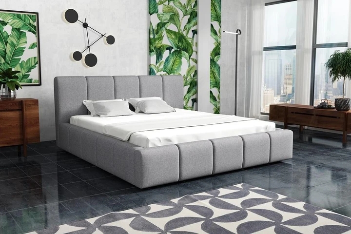 VALERA 160x200 moderní čalouněná postel s úložným prostorem
