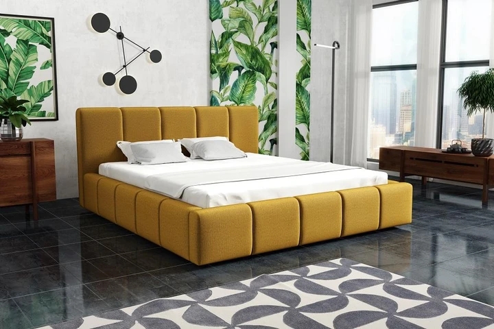 VALERA 200x200 moderní čalouněná postel s úložným prostorem