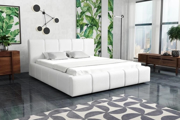 VALERA 200x200 moderní čalouněná postel s úložným prostorem