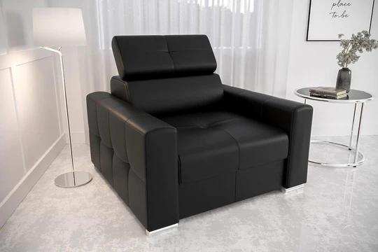 LINDE I elegantní křeslo v pravé kůži