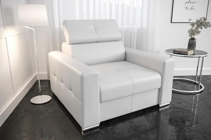 LINDE I elegantní křeslo v pravé kůži