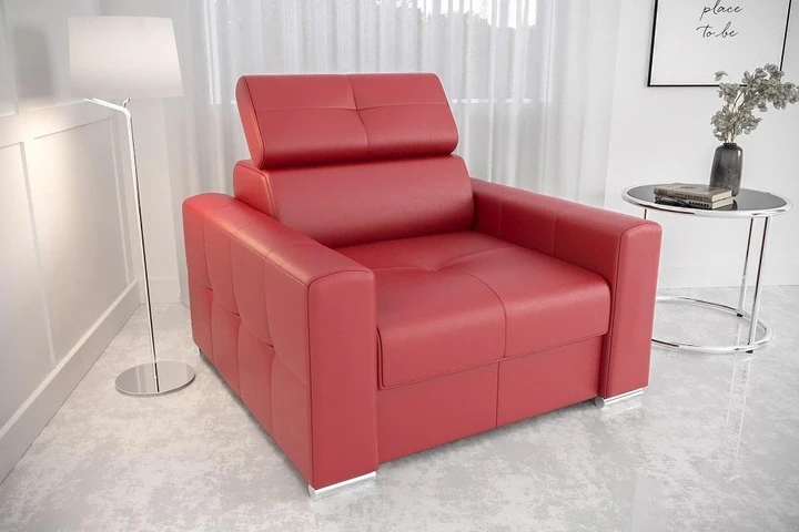 LINDE I elegantní křeslo v pravé kůži