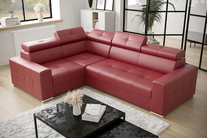 LINDE 5 elegantní sedací souprava s polohovacími záhlavníky v pravé kůži