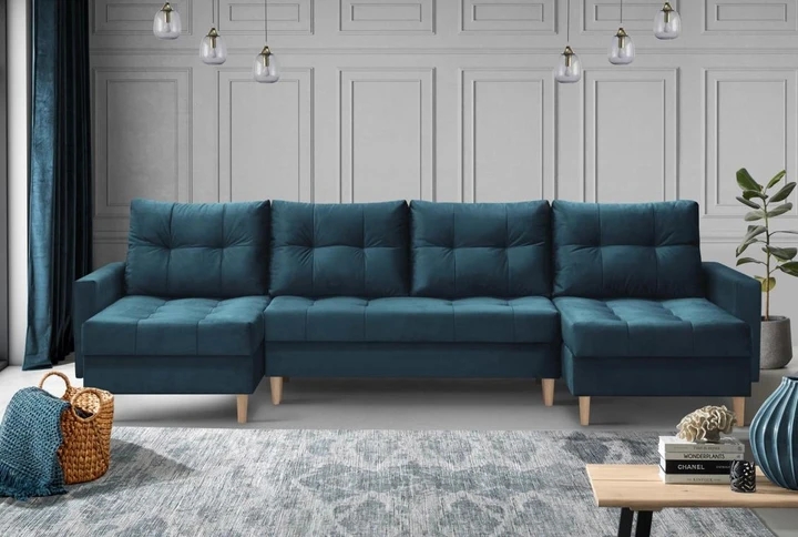 ARNETTE U rozkládací sedačka ve tvaru do U ve skandinávském designu