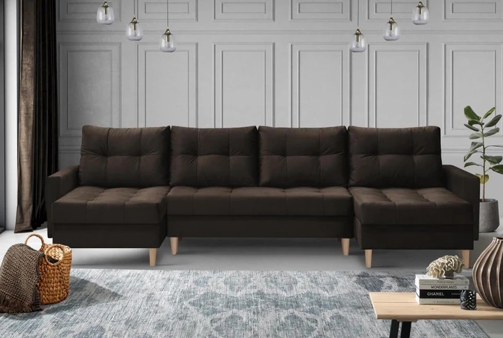 ARNETTE U rozkládací sedačka ve tvaru do U ve skandinávském designu