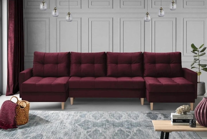 ARNETTE U rozkládací sedačka ve tvaru do U ve skandinávském designu