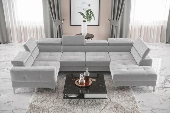 TUSCI MAX I moderní sedací souprava ve tvaru do U s rozkládací funkcí