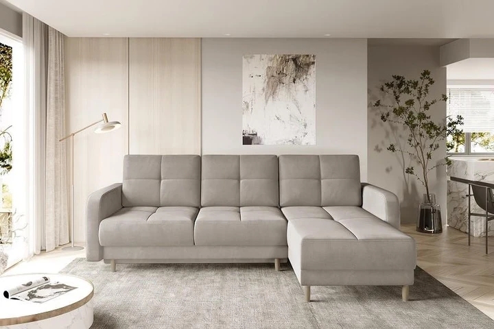 TRIESTE rozkládací rohová sedačka ve skandinávském designu