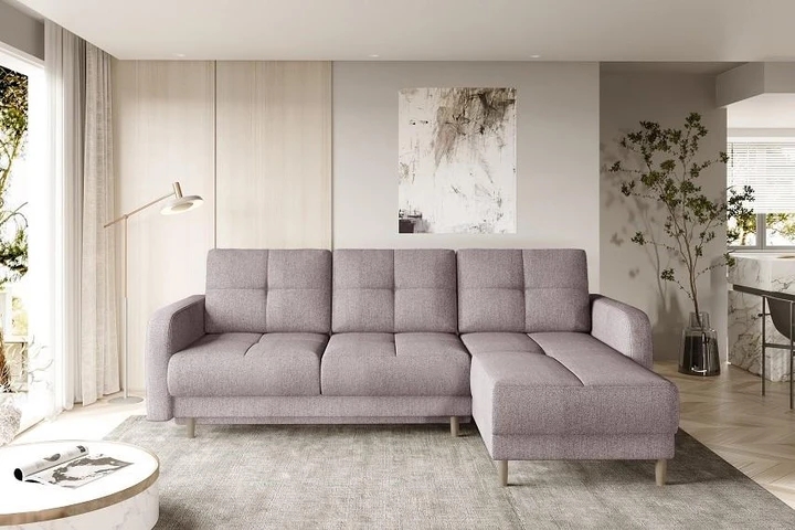 TRIESTE rozkládací rohová sedačka ve skandinávském designu