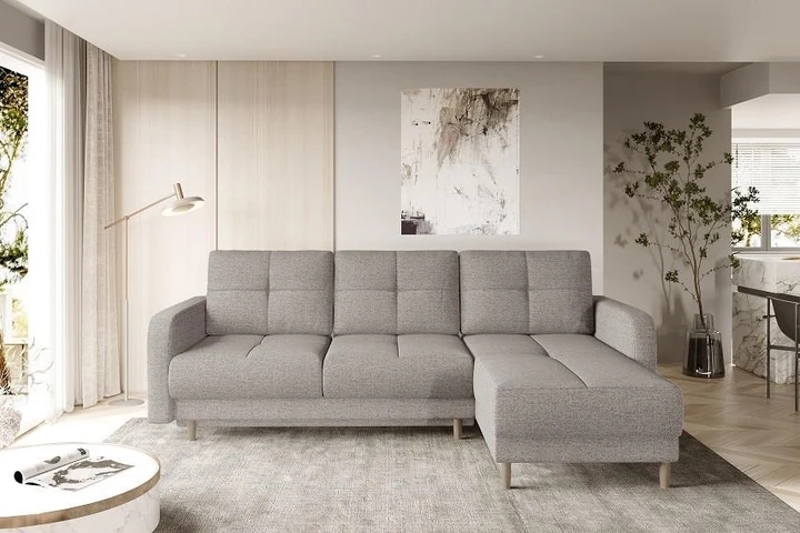 TRIESTE rozkládací rohová sedačka ve skandinávském designu