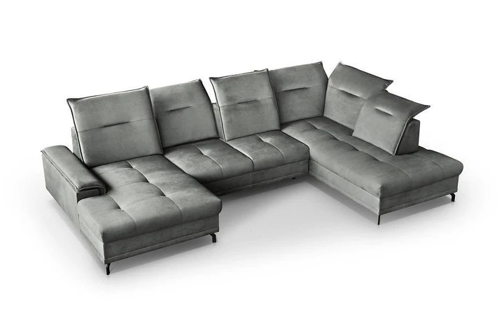 FERGUS moderní sedací souprava ve tvaru U s nastavitelnou hloubkou sezení