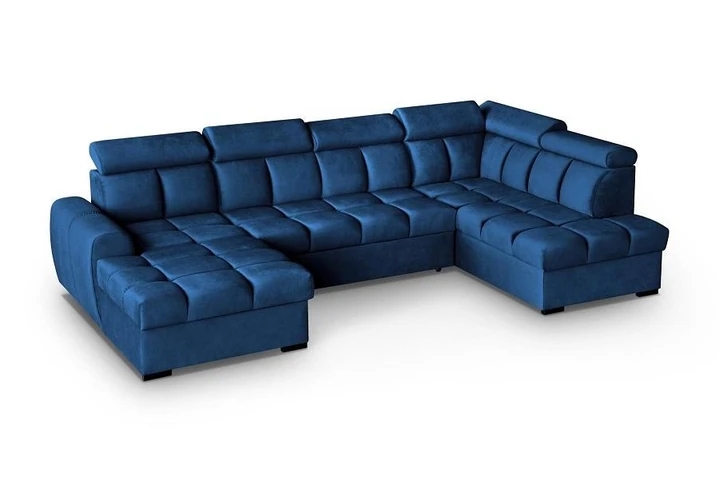 GREY moderní sedací souprava ve tvaru U s polohovacími záhlavníky