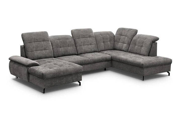 SORIA U rozkládací sedací souprava ve tvaru U s nastavitelnými opěrkami