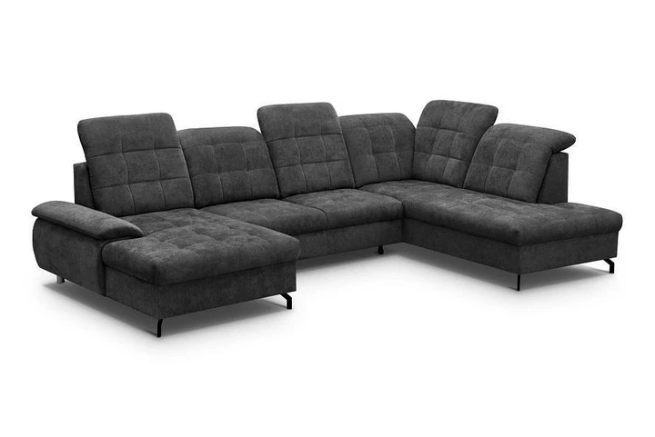 SORIA U rozkládací sedací souprava ve tvaru U s nastavitelnými opěrkami