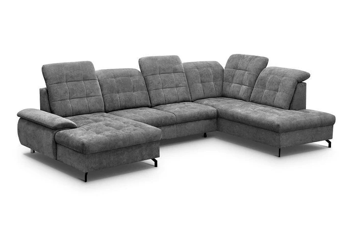 SORIA U rozkládací sedací souprava ve tvaru U s nastavitelnými opěrkami