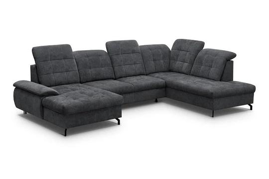 SORIA U rozkládací sedací souprava ve tvaru U s nastavitelnými opěrkami