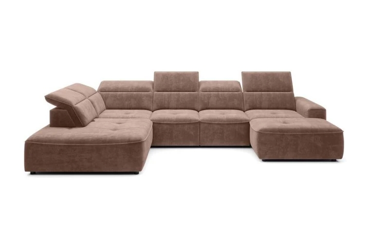 KIRA XL luxusní sedací souprava do U s elektrickým výsuvem sedáku