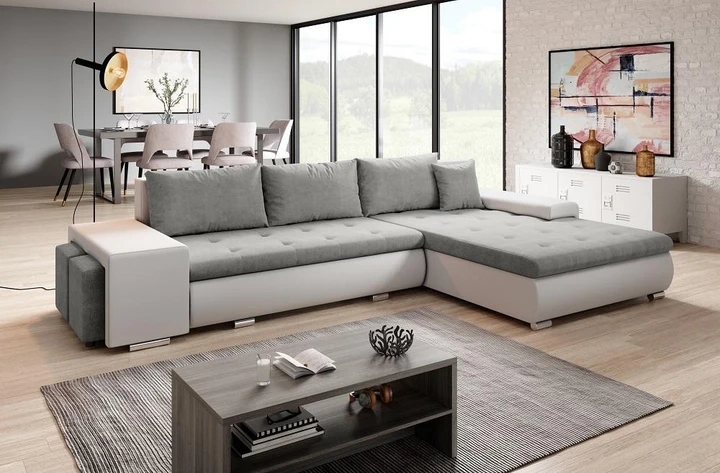 ROMEO rozkládací sedačka s úložným prostorem a dvěmi taburety