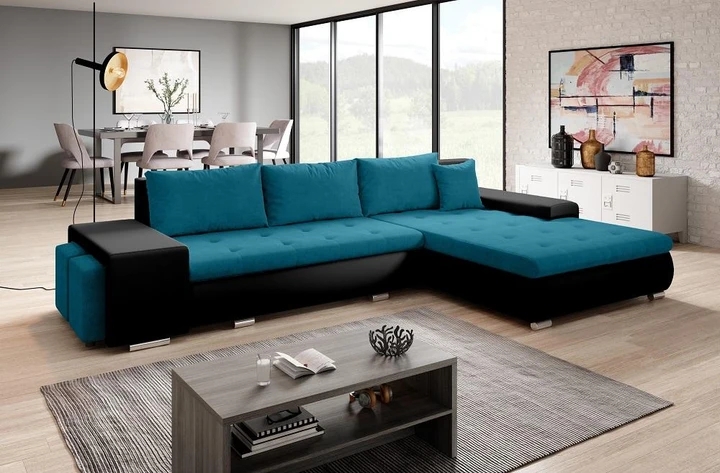 ROMEO rozkládací sedačka s úložným prostorem a dvěmi taburety