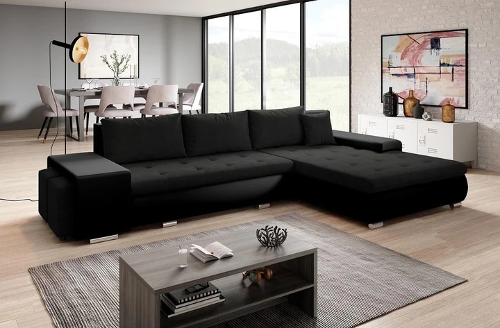 ROMEO rozkládací sedačka s úložným prostorem a dvěmi taburety