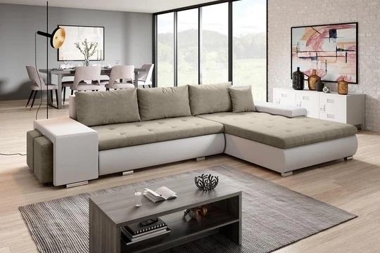 ROMEO rozkládací sedačka s úložným prostorem a dvěmi taburety